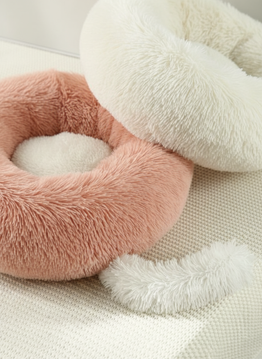 Plush Donut Dog Bed